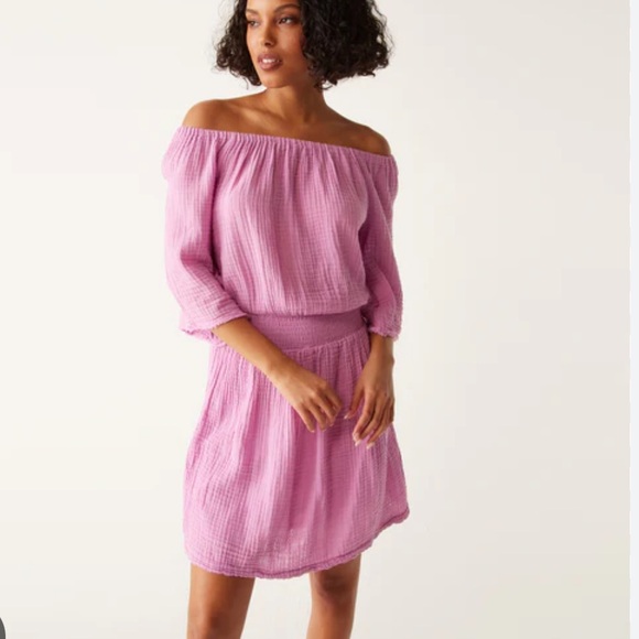 NWOT MICHAEL STARS KATELYN GAUZE DRESS - Picture 5 of 7